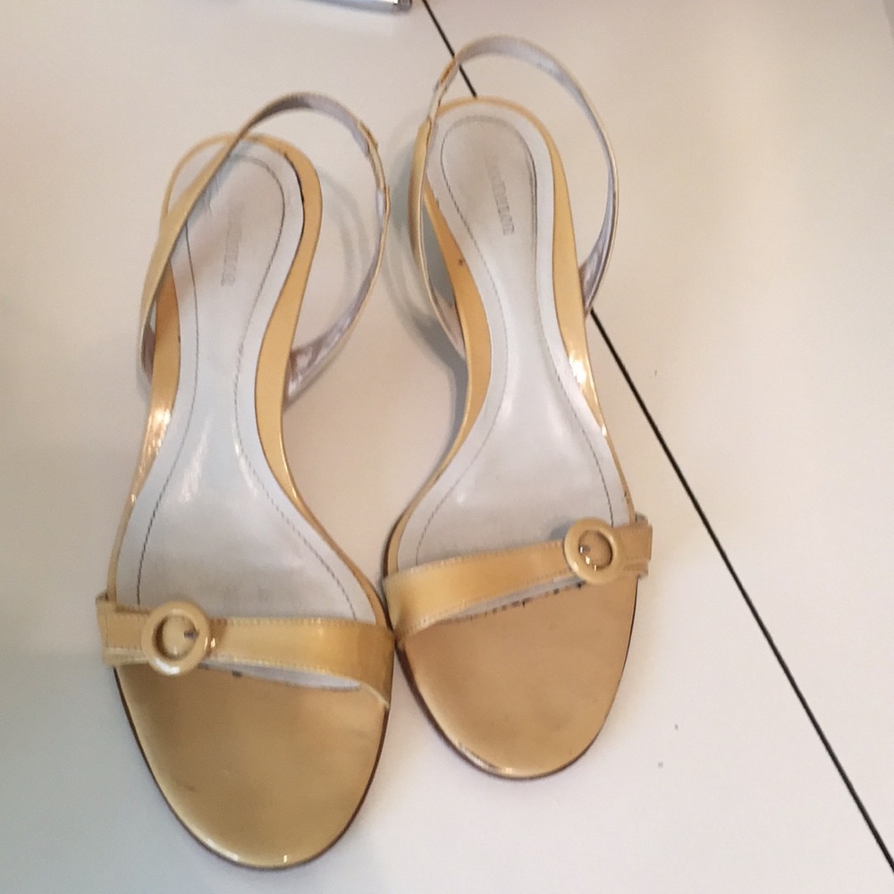 Ann Taylor yellow patent heels